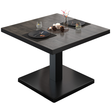 BM | Bistro salongbord | B:D:H 60 x 60 x 41 cm | Wenge / Svart