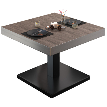 BM | Bistro-loungebord | B:D:H 70 x 70 x 41 cm | Lys Wenge / Sort