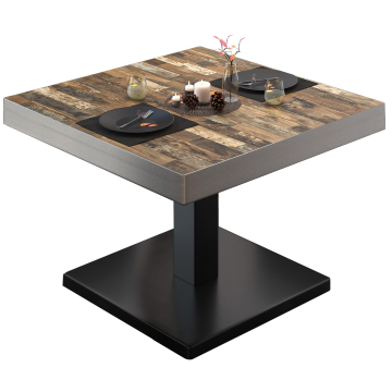BM | Bistro-loungebord | B:D:H 70 x 70 x 41 cm | Vintage Old / Sort