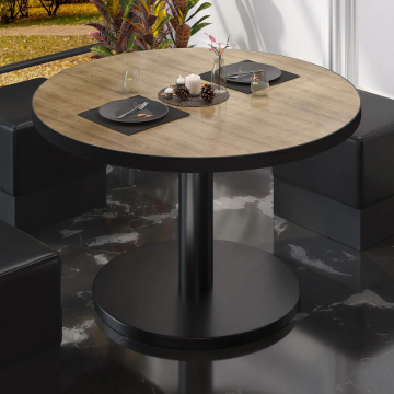 BN | Bistro salongbord | Ø:H 60 x 36 cm | Eik / Sort