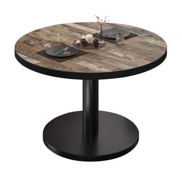BN | Bistro salongbord | Ø:H 60 x 36 cm | Vintage gammel / svart