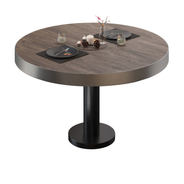 BML | Tavolo lounge Bistro | Ø:H 60 x 41 cm | Wengé chiaro / Nero