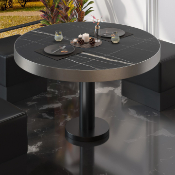 BML | Bistro Lounge Table | Ø:H 60 x 41 cm | Sort marmor / Sort