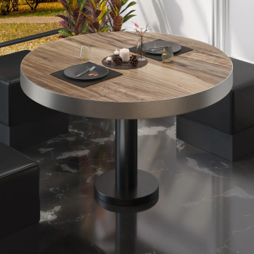 BML | Bistro-loungebord | Ø:H 60 x 41 cm | Sheesham / Sort