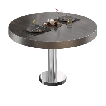 BML | Bistro-loungebord | Ø:H 60 x 41 cm | wenge / rustfrit stål