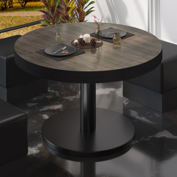 BN | Bistro-loungebord | Ø:H 70 x 36 cm | Lys Wenge / Sort