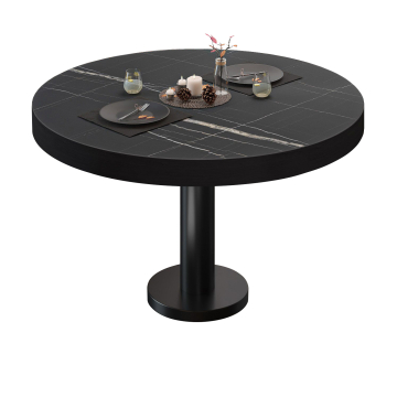BML | Tavolo da salotto Bistro | Ø:H 70 x 41 cm | Marmo nero / Nero