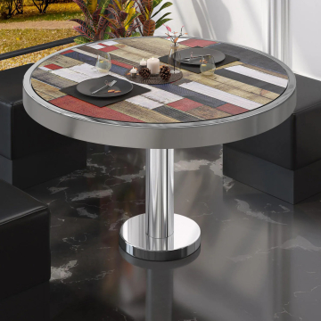 BML | Tavolo da salotto Bistro | Ø:H 70 x 41 cm | Colore vintage / acciaio inox