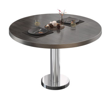 BML | Bistro-loungebord | Ø:H 80 x 39 cm | wenge / rustfrit stål