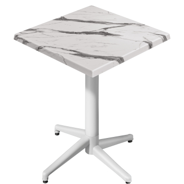 WAP | 31259 | W:D:H 60 x 60 x 109 cm | White marble
 / White | Quadratisch | Klappbar