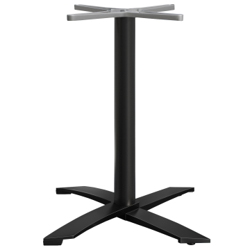 THIAGO | Hoge Tafel Onderstel | Aluminium zwart | 4 voet: Ø 60 cm | Kolom 6 x 106 cm | Extra gewicht