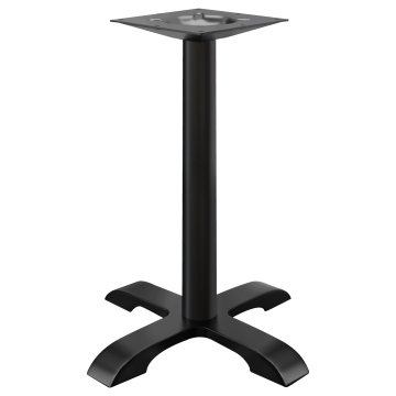 SAN.DIEGO | Bistro statafelonderstel | Zwart | 4 voeten: Ø 50 cm | Pilar 7,6 x 105 cm