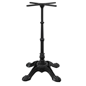 PARIS | Underrede till högt bord | 4 fötter | Fot: Ø55cm | Kolonn: 108 cm | Svart
