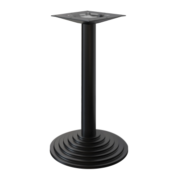 PYRAMIDE | Struttura per tavolo da bar Bistro | Nero | Base: Ø 43 cm | Colonna: 7,6 x 109 cm