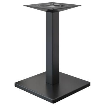 MADRID | Bistrobordsunderrede | Svart | Höjd: 72 cm | Pelare: 6 x 6 cm | Underrede: 45 x 45 cm