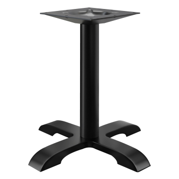 SAN.DIEGO | Bistro bordställning | Svart | 4 ben: Ø 50 cm | Pelare: 7,6 x 74 cm