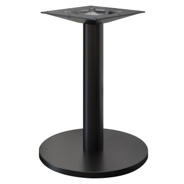 NIZZA | Base per tavolo da ristorante | Nero | Piede:: Ø50cm | Colonna: 7,6 x 72 cm