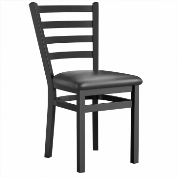 ANTONIO STEEL | Bistrostuhl | Schwarz | Leder