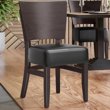 PETRO SMALL | Bistrostuhl | Schwarz | Leder