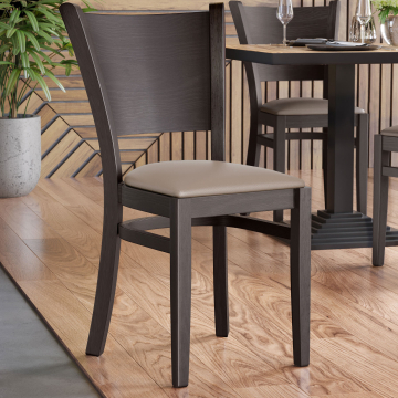 ARMANDO STACK | Bistrostuhl | Taupe | Leder