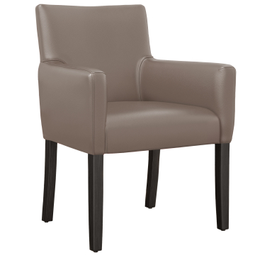 TAYLOR | Bistro stol | Taupe | lær