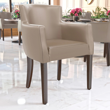 VIOLA | bistrostol | taupe | lær