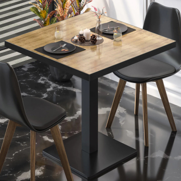 BM | Bistrobord | B:D:H 60 x 60 x 75 cm | Eik / Sort | Torget