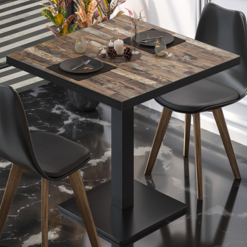 BM | Bistrobord | B:D:H 80 x 80 x 75 cm | Vintage Gammel / Svart | Torget