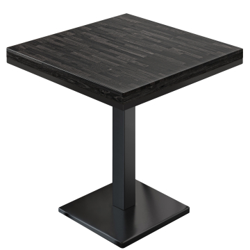 MM | Bistro solid bord | Firkantet | 60x60x77cm | Wenge Svart / Svart