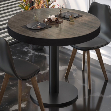 BN | Bistrobord | Ø:H 60 x 72 cm | Lys Wenge / Svart | Rundt