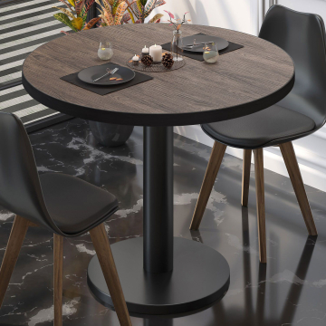 BN | Bistro-pöytä | Ø:K 60 x 72 cm | Light Wenge / Black | Pyöreä | Pyöreä