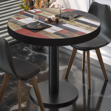 BN | Bistrobord | Ø:H 60 x 72 cm | Vintage fargerik / svart | Rundt