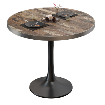 BL | Bistrobord | Ø:H 60 x 76 cm | Vintage Gammel / Svart | Rundt