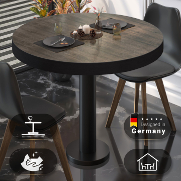 BML | Bistro-pöytä | Ø:K 60 x 77 cm | Light Wenge / Black | Pyöreä | Pyöreä