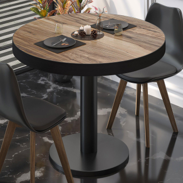 BN | Bistro-pöytä | Ø:K 70 x 72 cm | Sheesham / Musta | Pyöreä | Pyöreä