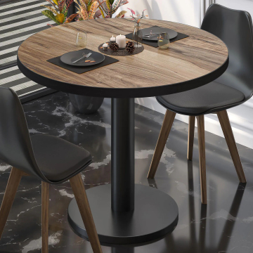 BN | Bistro-pöytä | Ø:K 70 x 72 cm | Sheesham / Musta | Pyöreä | Pyöreä