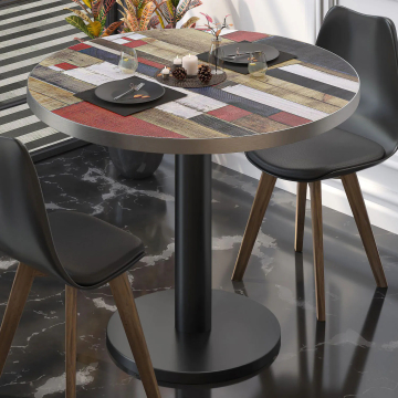 BN | Bistro-pöytä | Ø:K 70 x 72 cm | Vintage Värikäs / Musta | Pyöreä | Pyöreä