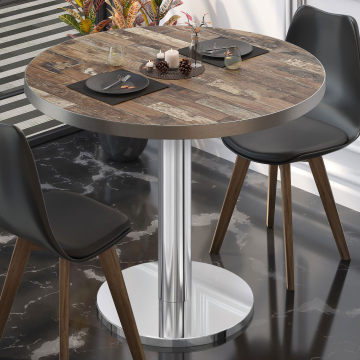 BN | Bistro-pöytä | Ø:K 70 x 72 cm | Vintage Old / Ruostumaton teräs | Pyöreä | Pyöreä