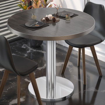 BN | Bistro-pöytä | Ø:K 70 x 72 cm | Wenge / ruostumaton teräs | Pyöreä | Pyöreä