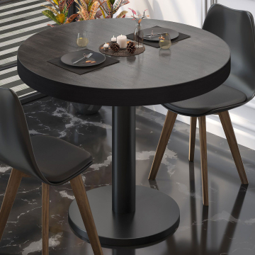 BN | Bistrobord | Ø:H 70 x 72 cm | Wenge / Svart | Rundt