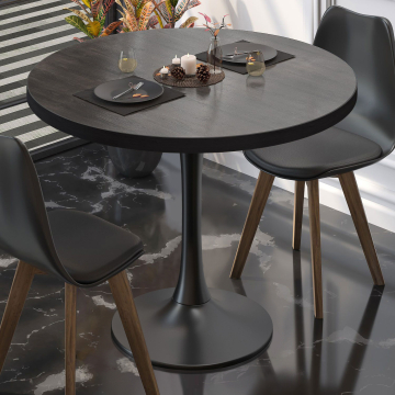 BL | Bistropöytä | Ø:K 70 x 76 cm | Wenge / Musta | Pyöreä | Pyöreä