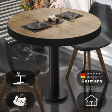 BML | Bistrobord | Ø:H 70 x 77 cm | Eik / Sort | Rundt