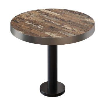 BML | Bistrobord | Ø:H 70 x 77 cm | Vintage Gammel / Svart | Rundt
