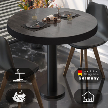 BML | Bistrobord | Ø:H 70 x 77 cm | Wenge / Svart | Rundt
