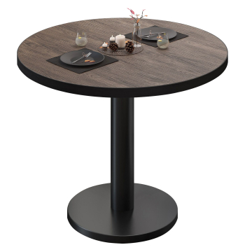 BN | Bistrobord | Ø:H 80 x 72 cm | Lys Wenge / Svart | Rundt