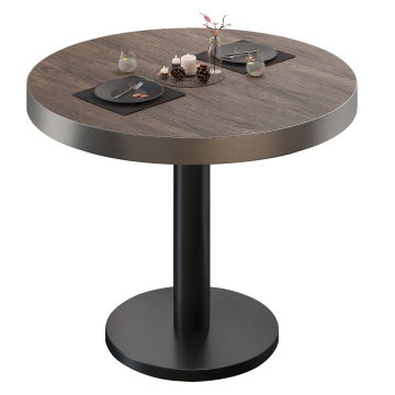 BN | Bistro-pöytä | Ø:K 80 x 72 cm | Light Wenge / Black | Pyöreä | Pyöreä