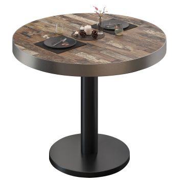 BN | Bistro-pöytä | Ø:K 80 x 72 cm | Vintage Old / Musta | Pyöreä | Pyöreä
