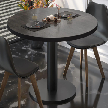 BN | Bistrobord | Ø:H 80 x 72 cm | Wenge / Svart | Rundt