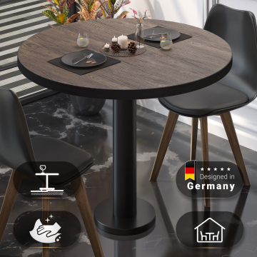 BML | Bistro-pöytä | Ø:K 80 x 75 cm | Light Wenge / Black | Pyöreä | Pyöreä