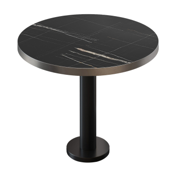 BML | Bistrobord | Ø:H 80 x 75 cm | Svart marmor / svart | Rundt